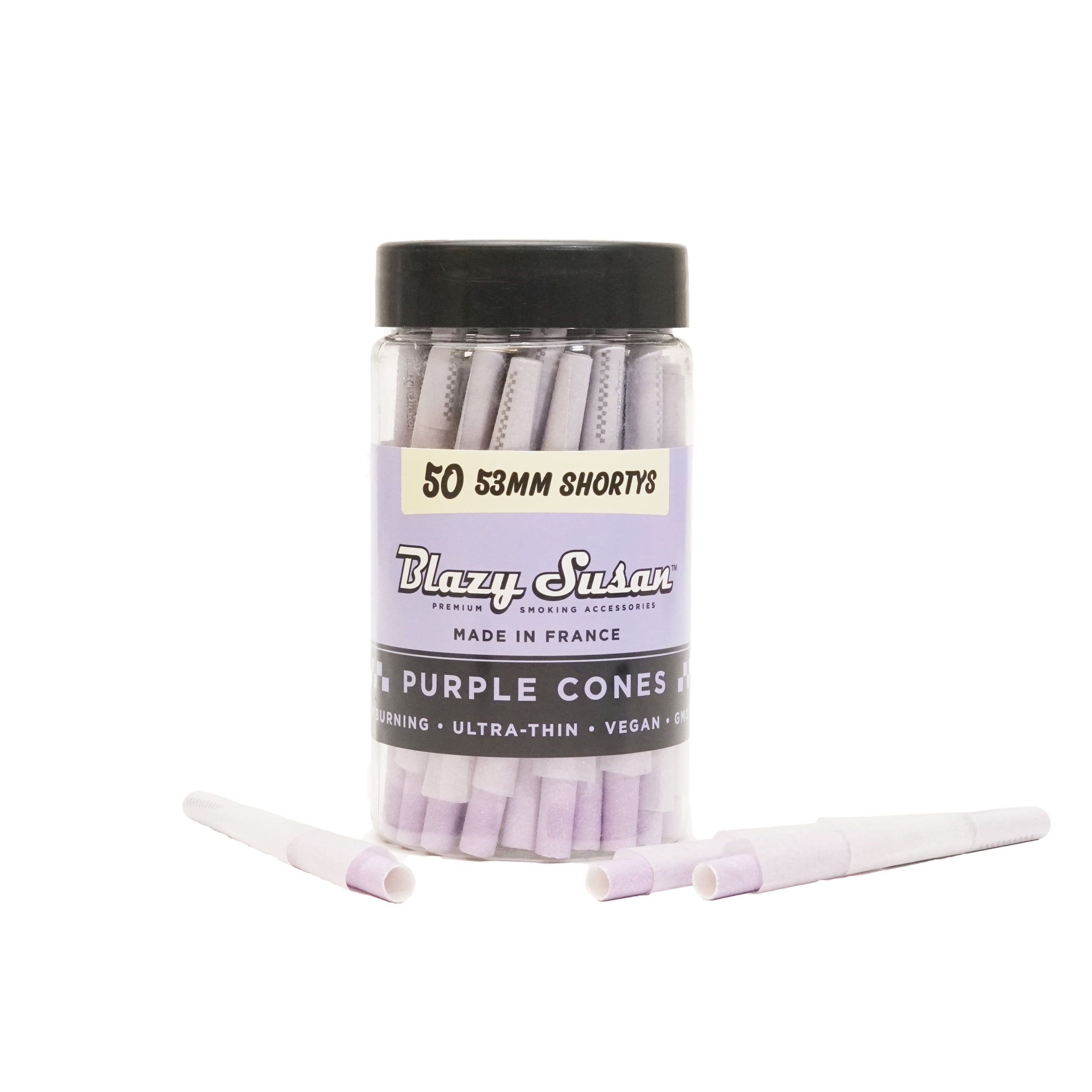 Blazy Susan Shorty Purple Cones 50CT, thc, , dry herb, flower, preroll